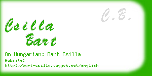 csilla bart business card